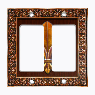 Patterned 2 - Gang Rocker Standard Wall Plate