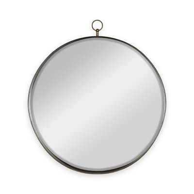 24"X28" Gold Round Mirror