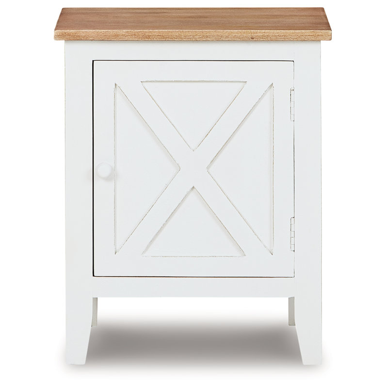 Gylesburg Brown and White Transitional Accent Cabinet