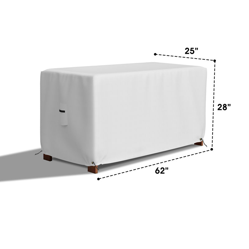 Heavy-Duty Waterproof Rectangle Ottoman Outdoor Deck Box Cover, Outdoor Rectangle Storage Box Bench Patio Deck Box Cover