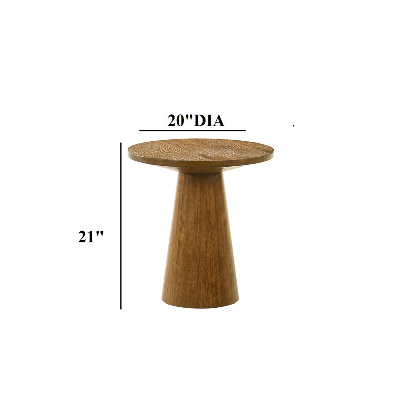 Ensemble 2 pièces de style moderne, 1 table basse ovale, 1 table de bout ronde, base de piédestal, mobilier de salon, finition noyer