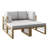 Ojeda 4-Piece Aluminum Outdoor Sectional Sunbed-89124864