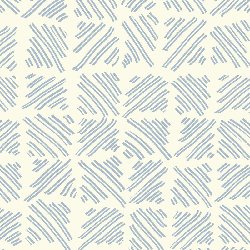Hatched, Sky on Cream, Paper