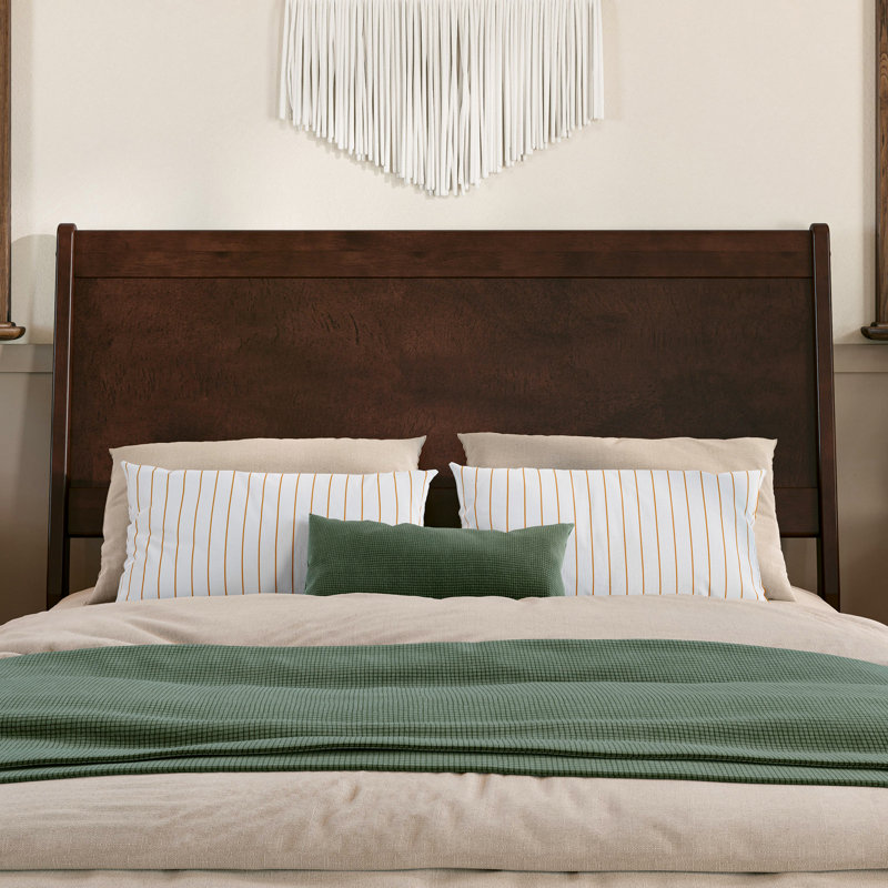 Tête de lit en bois massif Sadiras, Walnut, Full