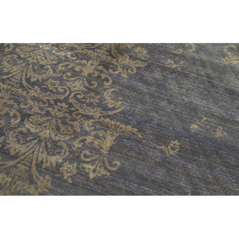 Abstract Area Rug in Brown/Peach