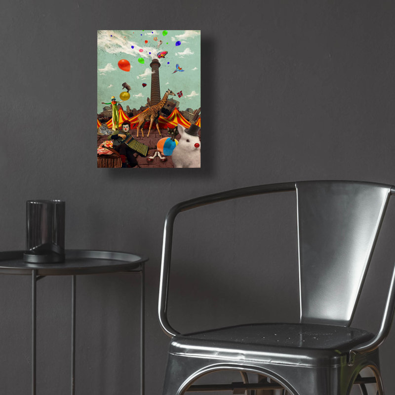 «Circus» par Elo Marc, acrylique, H 16 po x l 12 po x P 0,13 po