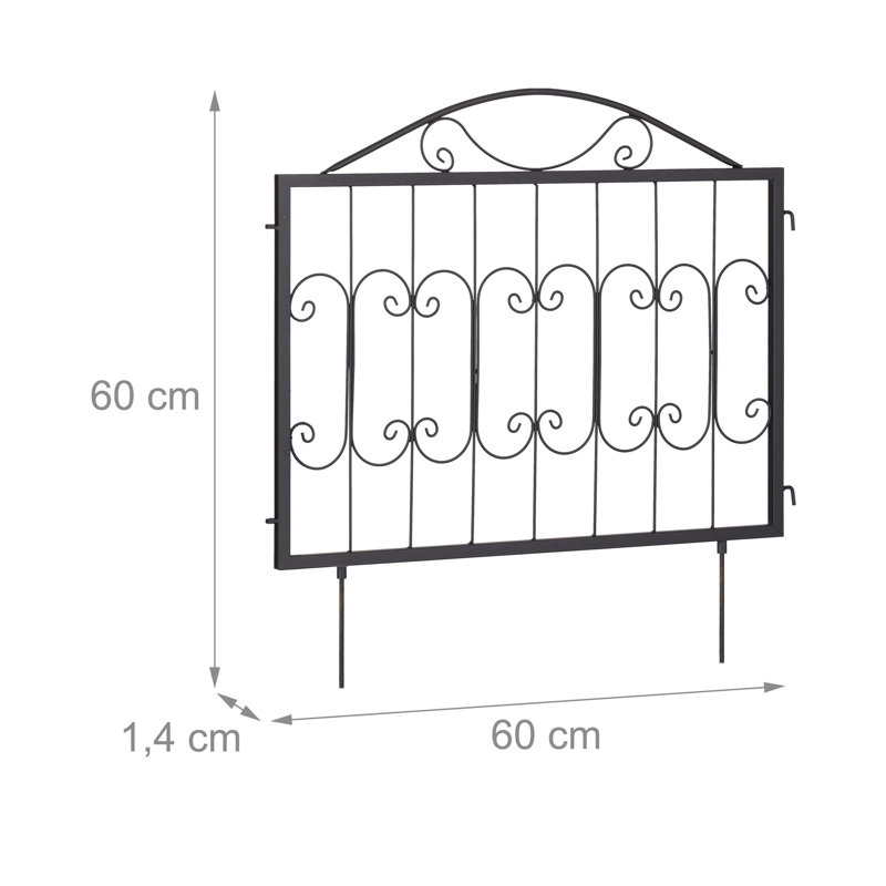 Cahoon 60cm H x 60cm W Metal Fence Panels
