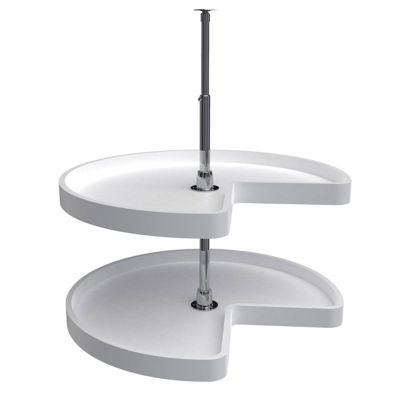 Rev-A-Shelf Kidney Lazy Susan Corner Wall/Base Cabinet 2-Shelf , 28" W