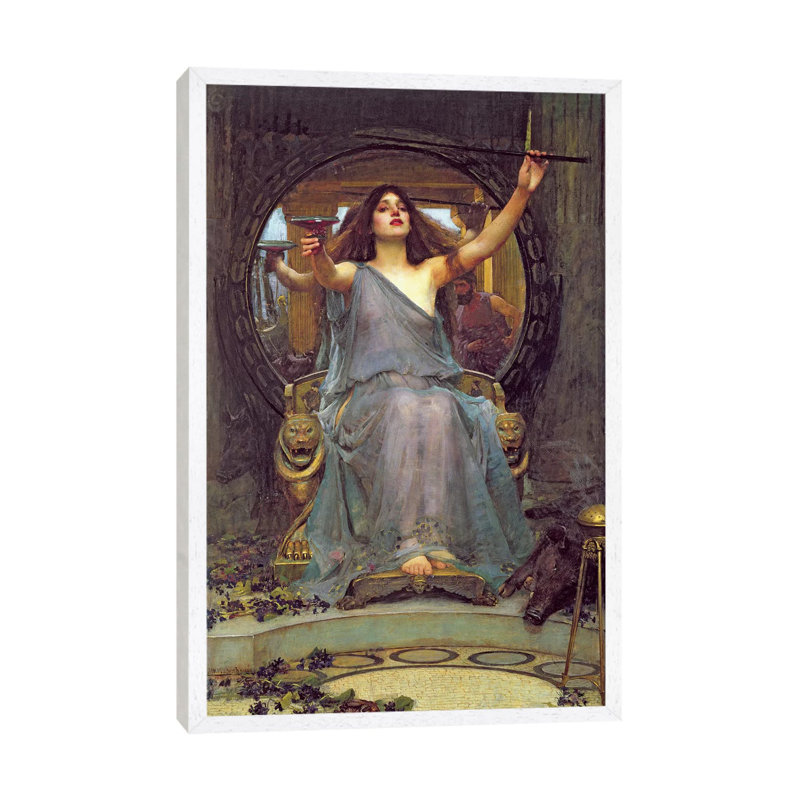Circe Offering The Cup To Ulysses, 1891 by John William Waterhouse - Painting on Canvas, 101.6cm H x 66.04cm W x 3.81cm D