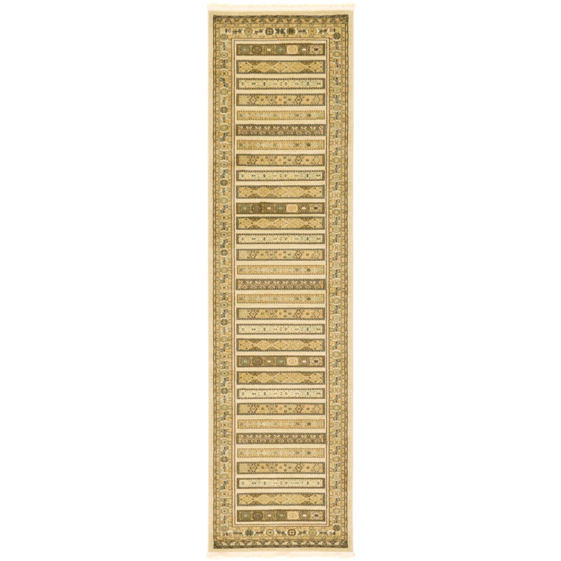 Jaeden Geometric Area Rug, Runner 2'7" x 10', Beige 