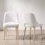 Chaise rembourrée en chenille avec pieds en bois massif-1815868054-1815868053
