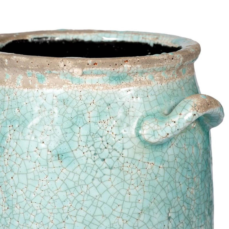 Daria Handmade Ceramic Table Vase, 8" H x 7" W x 5.5" D