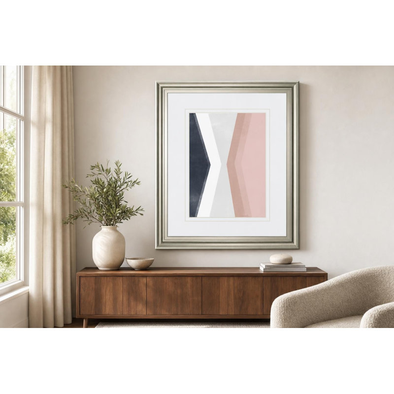 Casual Angle II Wall Art - 34" x 40" - Silver Frame