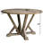 Pcs Table Set Round Dining Table   Farmhouse Rustic Look Distressed Look