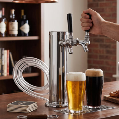 Robinet à bière double en acier inoxydable