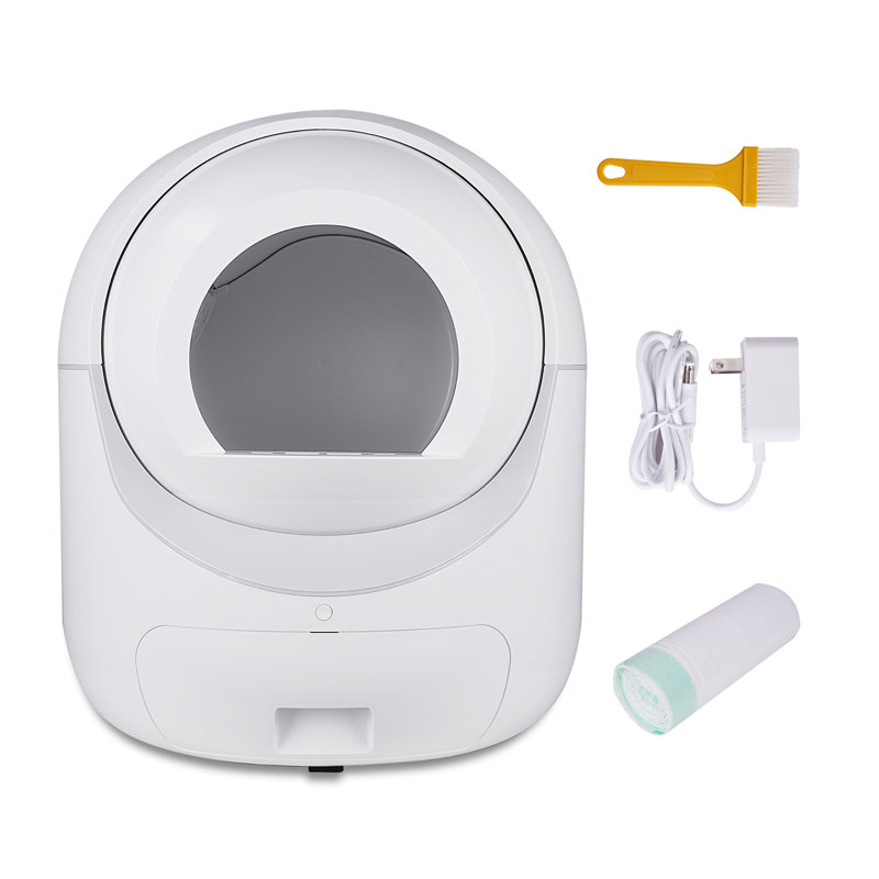 Smart Automatic Cat Litter Box,Automatic Scooping and Odor Removal, App Control, Support 5G&2.4G WiFi for Multiple Cats, Double Odor Removal