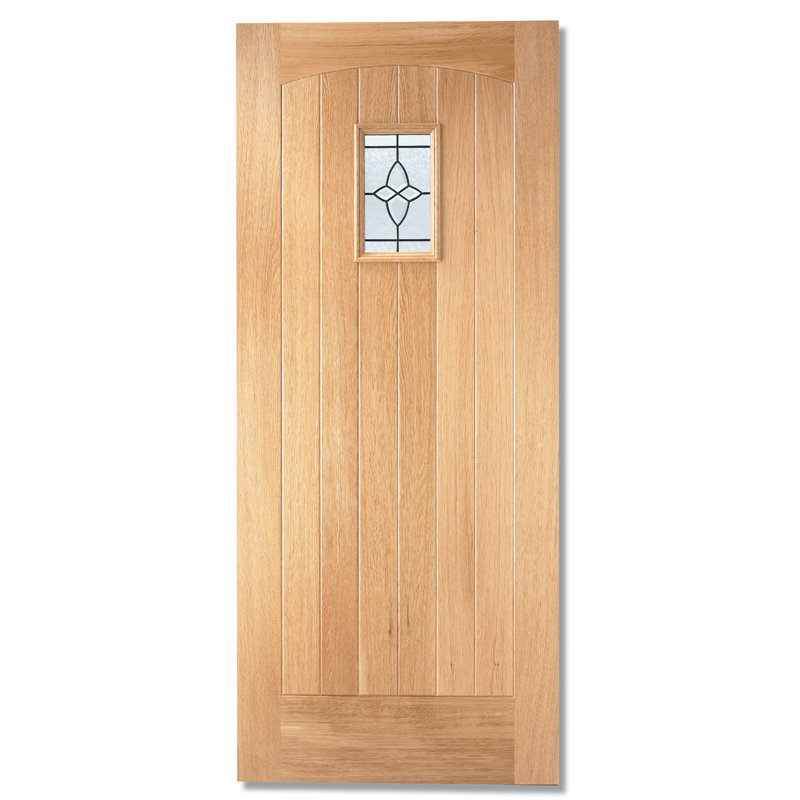 Cottage Glazed Oak External Door, 1981mm H x 762mm W x 44mm D