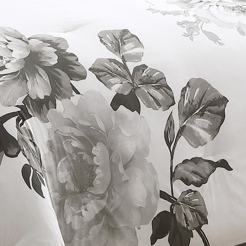 Ridgely Black and Gray Cotton Queen Comforter Set
