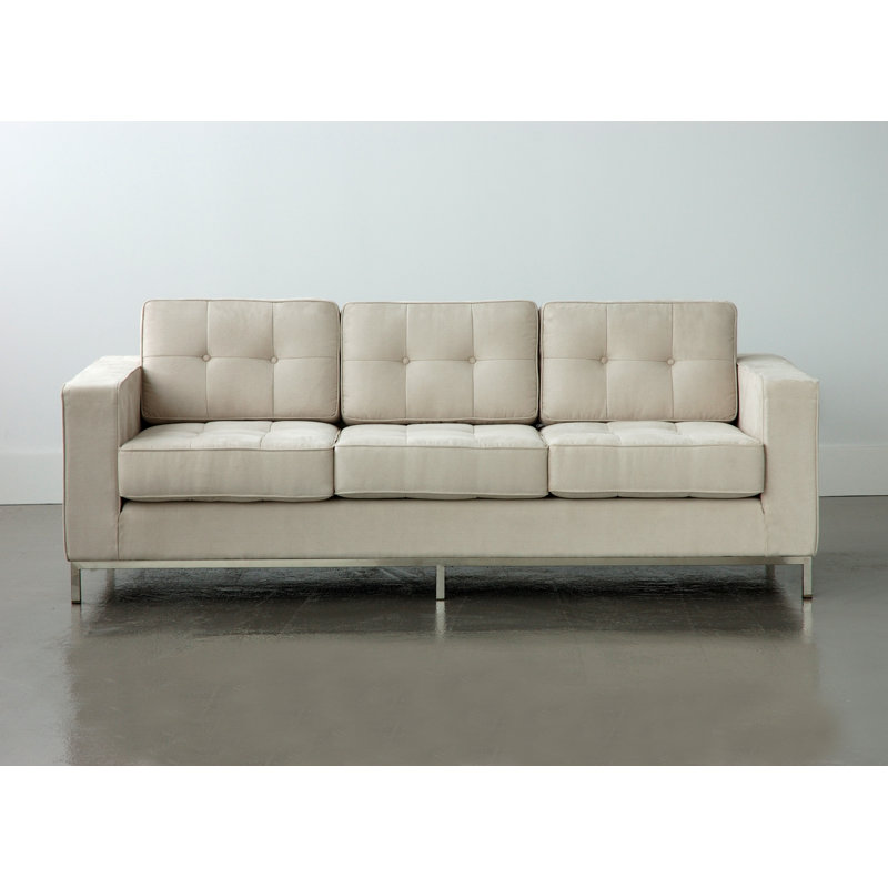 Jane Upholstered Bench, Stainless Steel, Totem Pebble