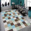 Tapis bleu / brun / blanc Eumeka