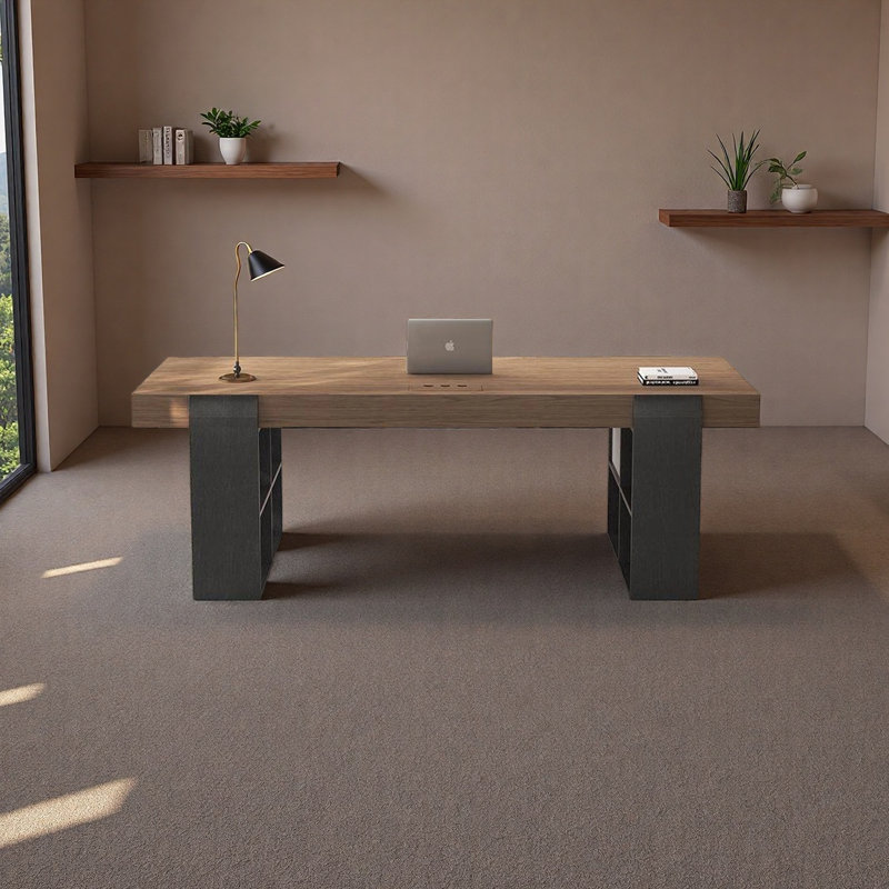 Bureau de luxe minimaliste, H 29,52 po x l 94,49 po x P 33,46 po