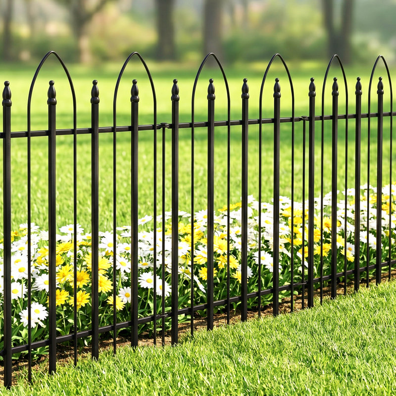 61 cm H x 61 cm W Iron Fence Panels Fencing with 5 Panel(s) Included, 32" H x 24" W(5 Panels)