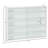 5-Tier Display Cabinet, Glass Display Case With 2 Doors And Adjustable Shelves, Wall-Mounted, White-2056302075