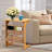 Bamboo Sofa Table End Table Bedside Table With Storage Bag