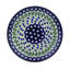 Assiette de poterie polie bleue 8 po