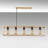 Elegant Adjustable Chandelier, Gold Metal Body, 11.8 x 7.9 x 7.9 inches | Total Height: 11.8 - 31.5 inches | 5 x E27 Max 40W Sockets (Bulbs Not Included) | Stylish Lighting Fixture for Living Room & Dining Area