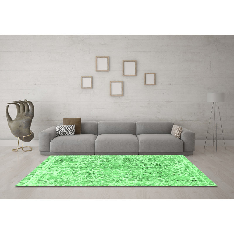 Leatitia Washable Abstract Indoor Rug, Square 6'