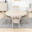 Ensemble de table de salle à manger 5 pièces Wisby, table de cuisine en bois et chaises rembourrées