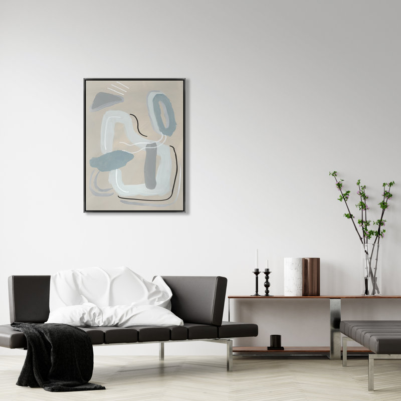 Grayish Shape II Framed Print Canvas, 33.5" H x 25.5" W