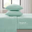 Ensemble de draps 3 pièces en polyester pour lit simple XL, couleur aqua, anti-boulochage et doux au toucher-133873399