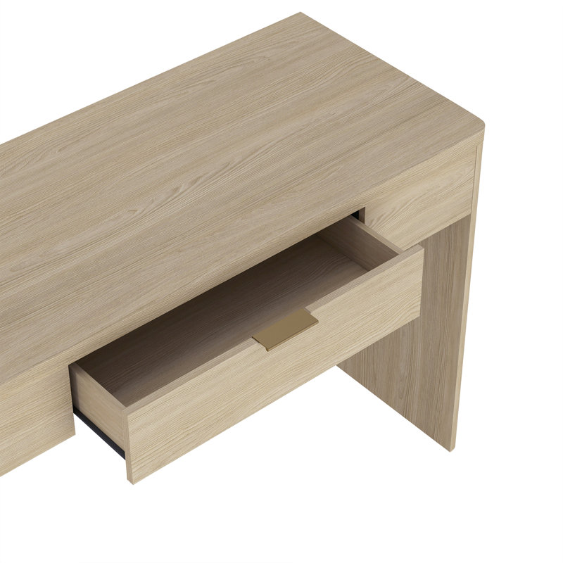 Bureau d'écriture moderne avec 1 tiroir Evelyn, Natural