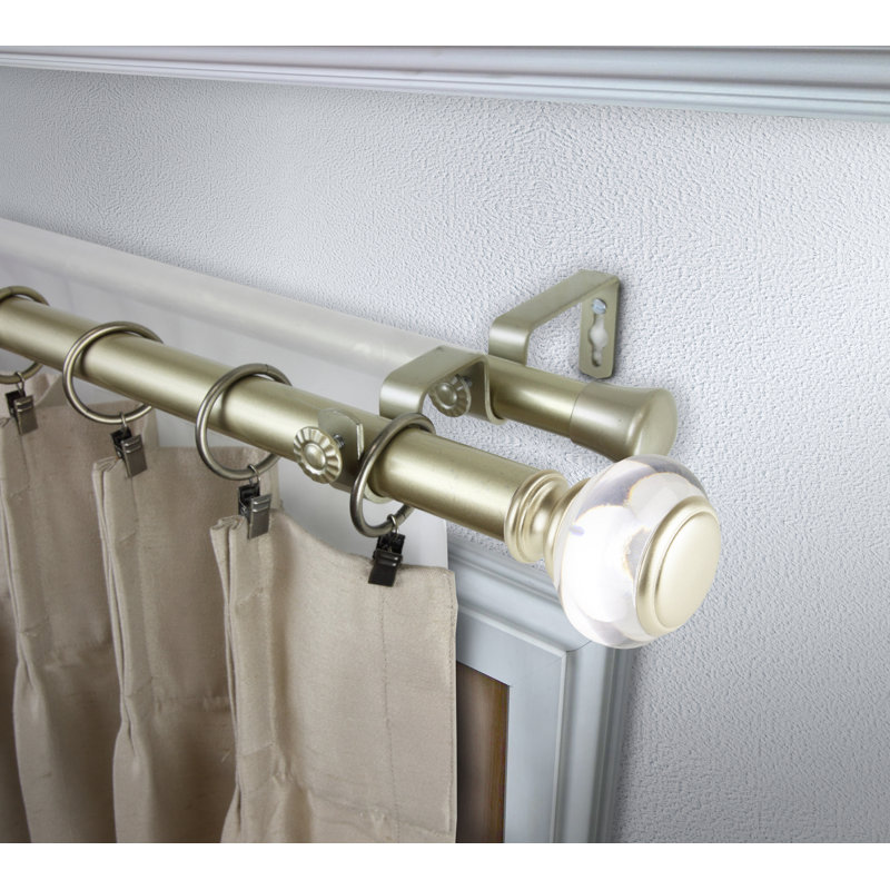 Tringle à rideaux double Ronda, H 2,5 po x l 170 po x P 6,75 po, Or