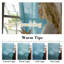 Rideaux semi-transparents avec œillets en mélange de lin - 37 po / 52 po de largeur, panneaux semi-privés et filtrant la lumière pour chambre à coucher -1267717061-1267717063