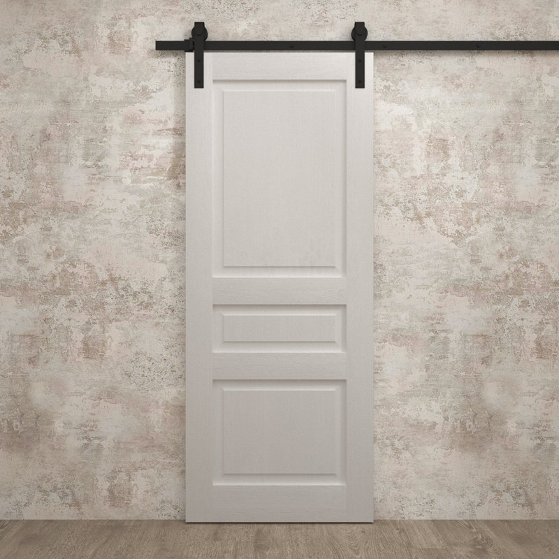Porte de grange moderne | Ego 5012 | Ensemble de quincaillerie lourde pour rails | Portes intérieures solides, 24 po x 80 po