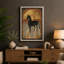 Silhouette Horse in Gold Art Deco - Wrapped Canvas-1739914659-1739914683