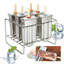 6 moules à popsicules en acier inoxydable