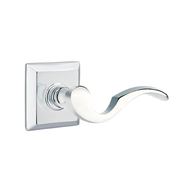 Poignée de porte avec rosette Cortina, Gauche, Chrome brillant