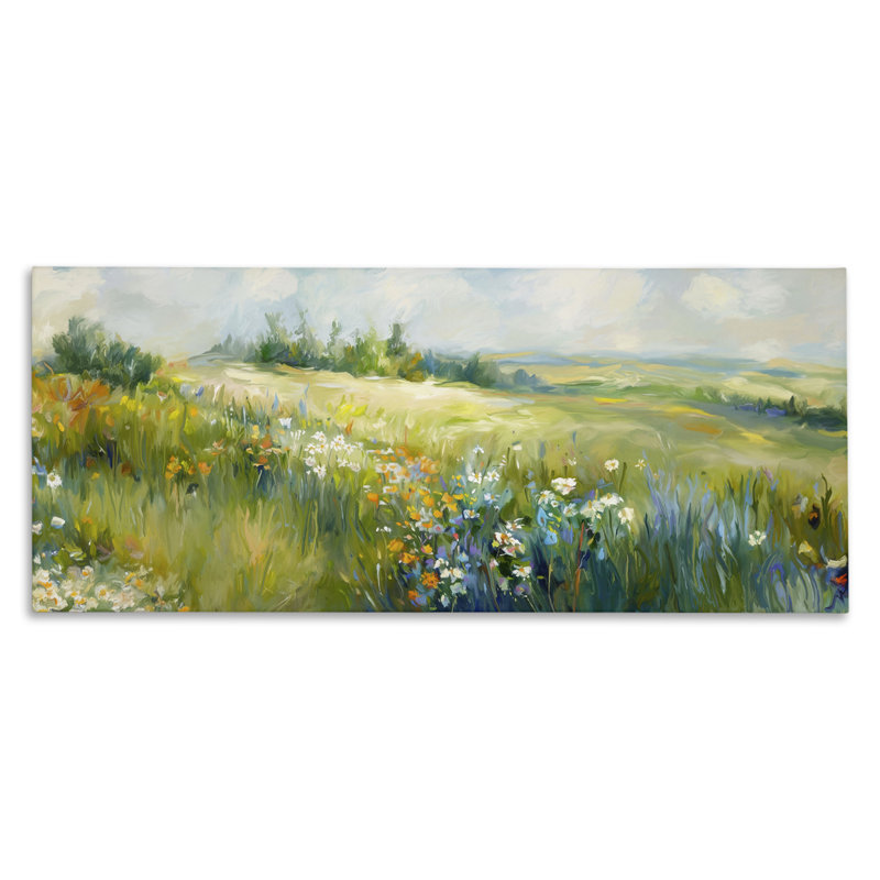 Art mural sur toile Prairie Panorama par Ramona Murdock, H 10 po x l 24 po
