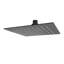 Tête de douche carrée ultra-mince Ascend - 12 po, noir mat-121869645-123125557