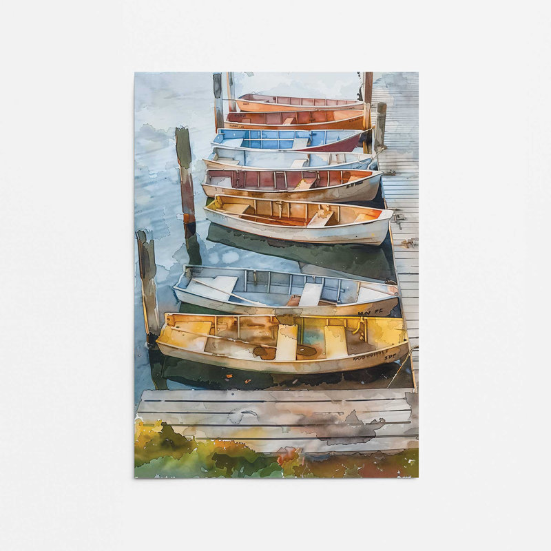 «Docked and Dreaming I Rolled Print», H 24 po x l 18 po