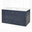 Meuble-lavabo mural avec 2 tiroirs, 1 tiroir basculant, lavabo simple en céramique à 3 trous, armoire de rangement flottante moderne-130177157