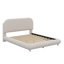Lit plateforme en tissu d'ameublement Teddy