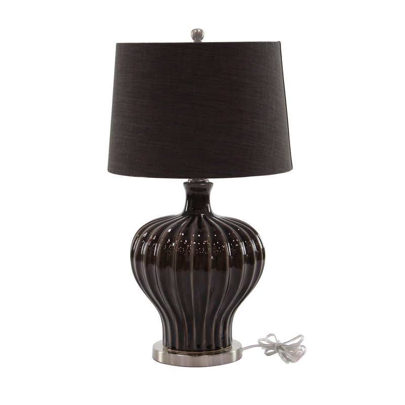 Emberton Ceramic Buffet Lamp, Delete, Brown