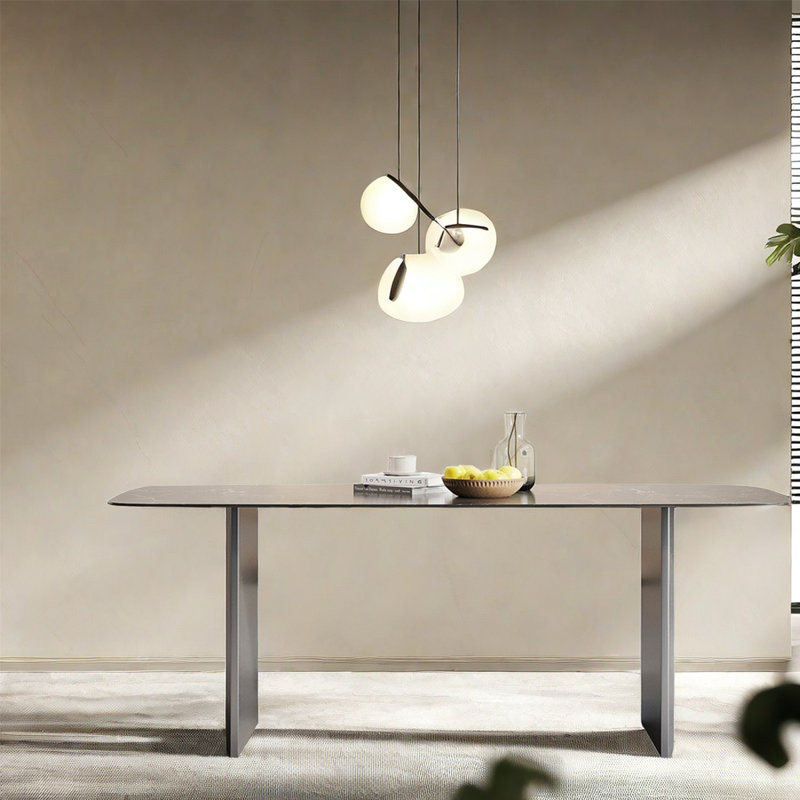 Reynal Metal Base Dining Table, 29.5" H x 70.9" L x 35.4" W