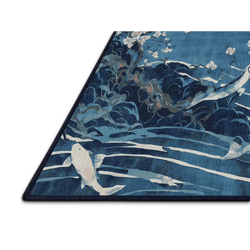 Tapis gris lavable à la machine, Carré 5 pi