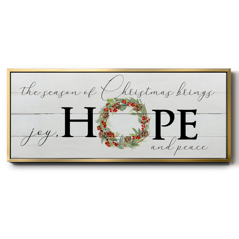 Joy Hope and Peace - Toile encadrée